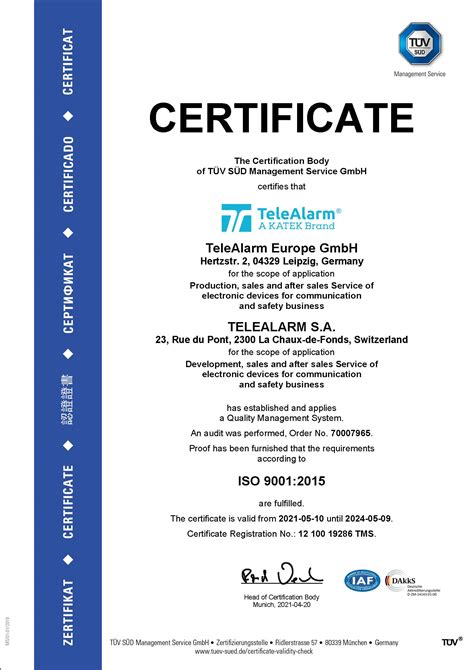 tüv süd certification.